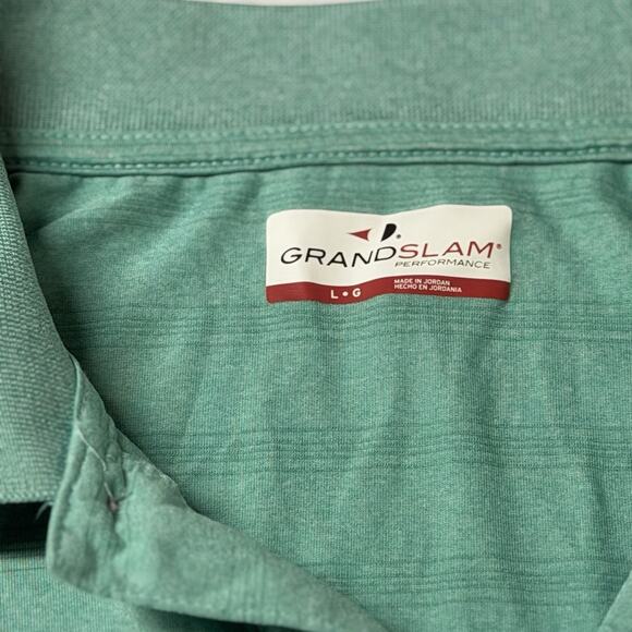 Grand Slam Mens Performance Polo Golf Shirt Green Size L - Picture 5 of 7